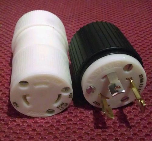 1 each l5-30p &amp; l5-30r plug &amp; in-line receptacle (125volt, 30amp) for sale