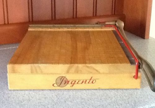 Vintage Ingento No 3 Guillotine Industrial Rustic Paper Photo Cutter Wood 10&#034;