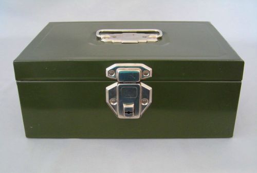 vintage Utilco green metal Cash Security Box