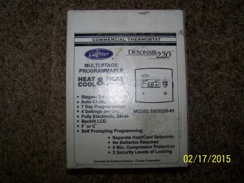 Carrier Commercial Multi-stage Programmable Thermostat Debonair 220