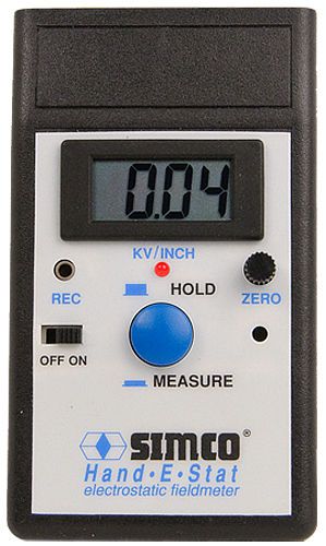 Simco Hand-E-Stat Electrostatic Fieldmeter w/Pouch Output -/+1V = -/+ 10kV