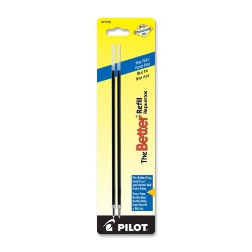 Pilot BPS Easy Touch Ballpoint Pen Refill - 0.70 mm - Blue - 2/Pack - PIL77216
