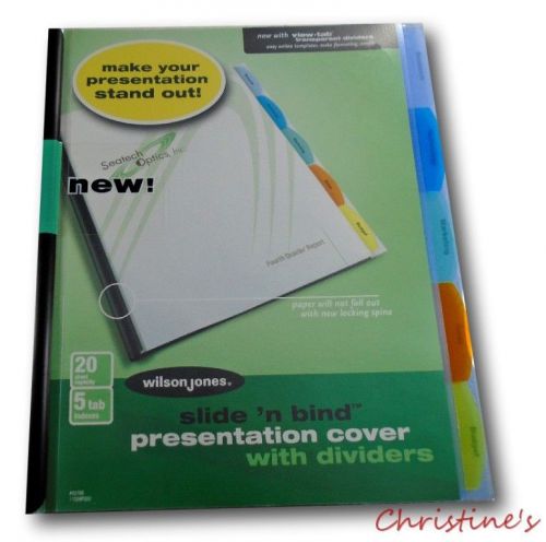 Presentation Binder Cover with Dividers 55766 Wilson Jones 8.5&#034; X 11.0&#034; (792)