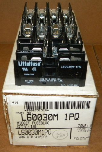 Ten littelfuse l60030m-1pq fuse blocks l60030m1pq for sale