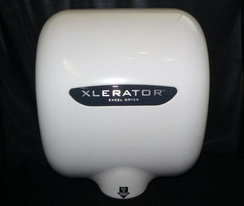 Excel xlerator xl-bw white polymer hand dryer commercial wall 110v 120v bmc used for sale