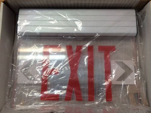 Morris surface led red edgelit exit sign for sale