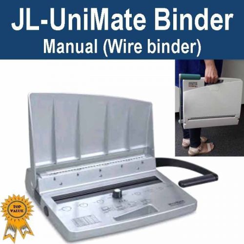 Brand New Wire Binder, Binding Machine JL-UniMate (3:1 pitch, 34 holes punch)