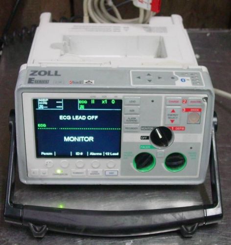 Zoll e series monitor  biphasic,12 lead ecg, spo2, etco2, nibp, pacing aed co2 for sale