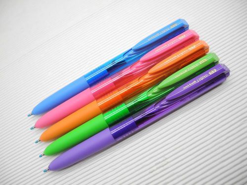 L.blue&amp;pink&amp;orange&amp;l.green&amp;violet uni-ball signo umn-155 0.5mm roller ball pen for sale