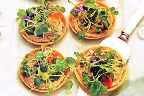 Little hummus &amp; herb salad tarts Recipe Delicious For Taste ki3