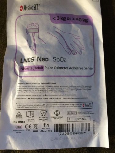 Masimo LNCS Inf  SpO2 Neonatal/adult pulse oximeter adhesive sensor Lot Of 6