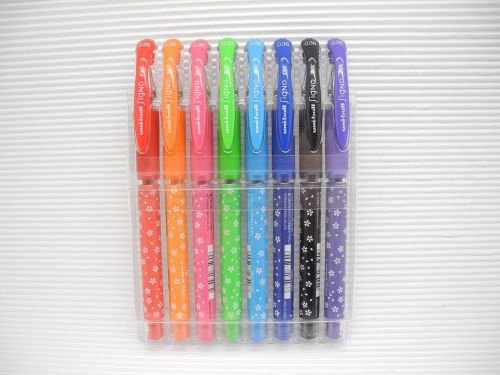 8 Colors NEW Sakura Pattern Uni-Ball UM-151 0.38mm Roller Pen with case(Japan)