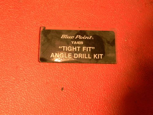 Used Blue Point Tight Fit Angle Drill Kit YA409