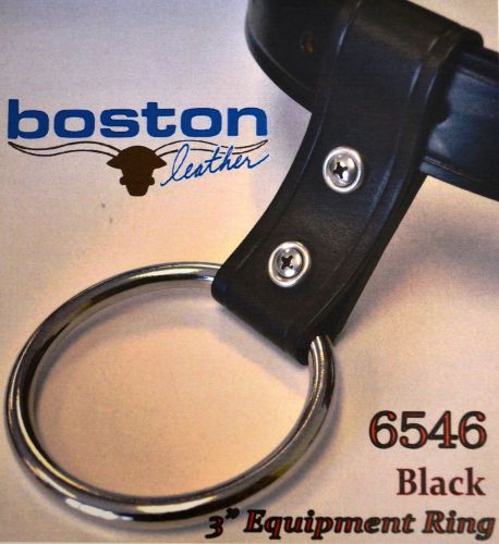 6546 Boston Leather 3&#034; Truck Belt Equipment Ring Attachment, Black, NEW!