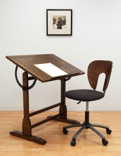 Studio Designs Vintage Rustic Drafting Art Table - Antique Design - Adjustable