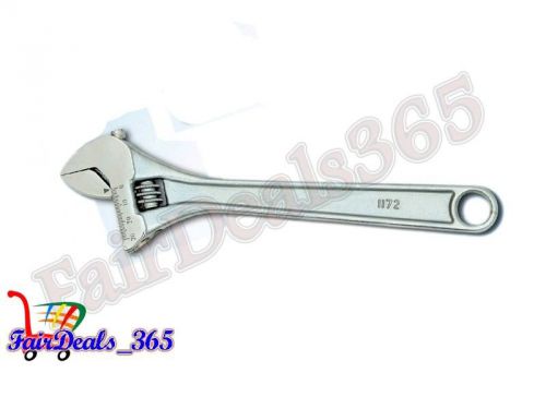 HIGH QUALITY ADJUSTABLE WRENCH SPANNERS CHROME FINISHES 15&#034; 381MM IN TOP QUALITY