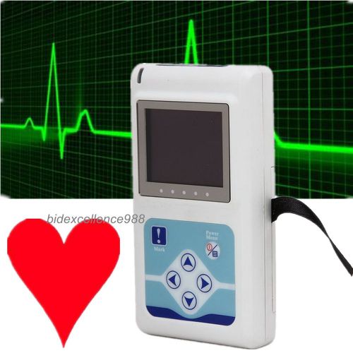 HOT CE FDA CardioScape 12-channel Color LCD Holter Monitor 24 Hours