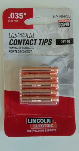 Lincoln electric magnum pro contact tips .035&#034; 250a/350a - qty10 - kp2744-035 for sale