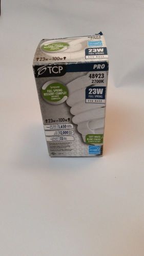 Lot 3 TCP PRO 48923 Compact Fluorescent 23W = to a 100W Screw-In Bulb - 2700K