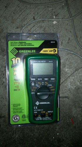 GREENLEE DM-65 Digital Multimeter,60 megohm,600 Counts G7492484