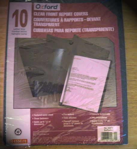 (10) Oxford Clear front Report Covers