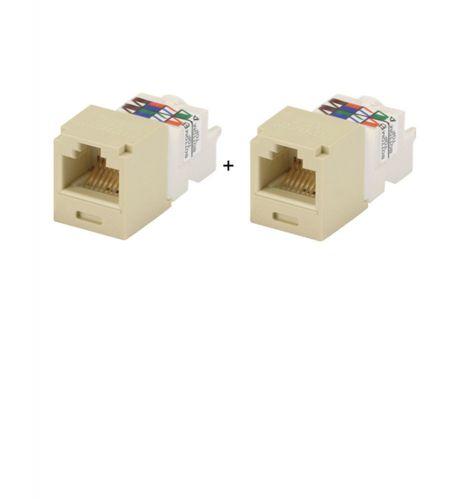 2  new panduit  cj688tpei - cat6, rj45  jack , ethernet,  ivory, you get  2  new for sale
