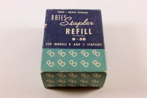 Vintage B 50 Refill for Bates Model B or C Wire Stapler Brass Wire Refill