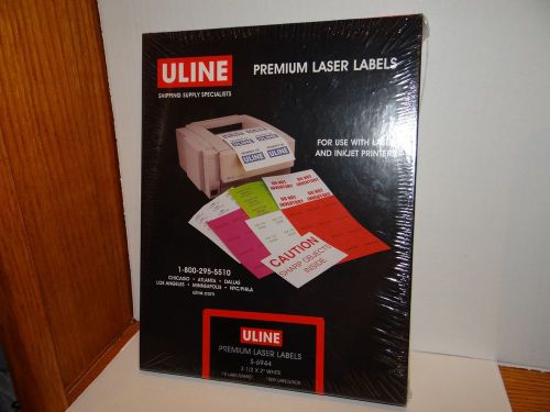1000 ULINE Premium Laser/Inkjet Printer Labels-S-6944-NEW-3 1/2&#034; x 2&#034;-White