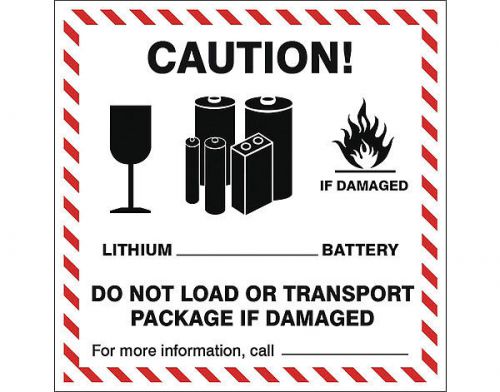 Lithium Battery Air - USPS - FedEx - UPS Shipping Label 4 5/8 x 5&#034; Roll of 500