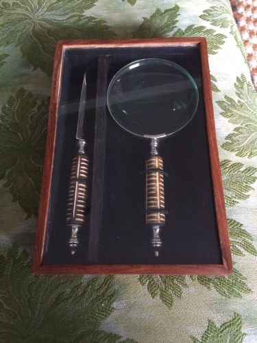 Letter Opener And Magnifying Glass Gift Set