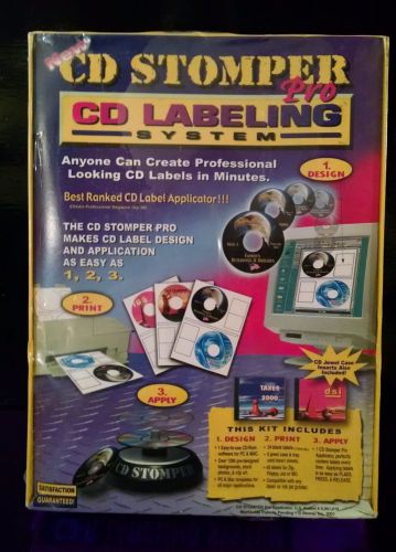 Cd stomper pro cd-r labeling system*new*sealed*windows &amp; mac compatible* for sale
