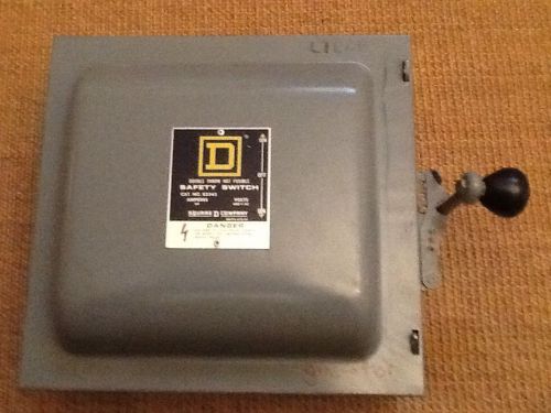 Square D 82352 Double Throw 3 pole Safety Switch 60 Amp 600V Manual Transfer
