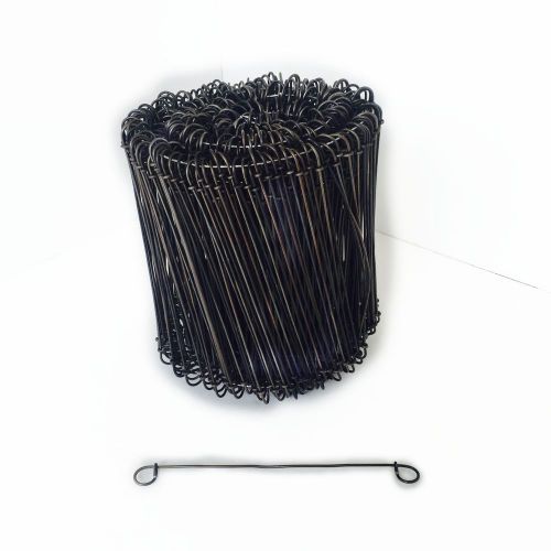 4&#034; metal steel tie wire black double loop cable rebar 16ga 160 pcs for sale
