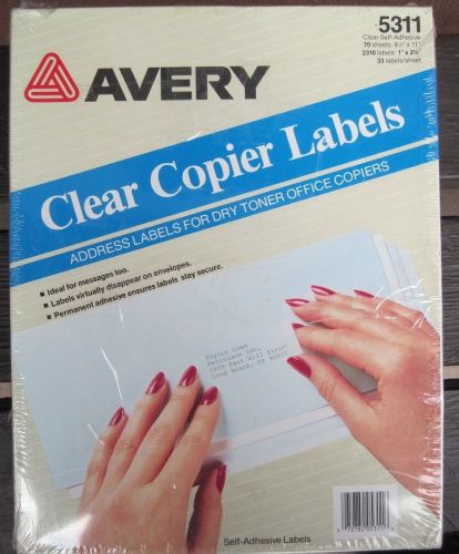 Avery Clear Copier address Labels  5311 BRAND NEW 2 BOXES