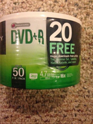 Sony 50DPR47SB 16x DVD+R 4.7GB Recordable DVD Media - 50 Pack
