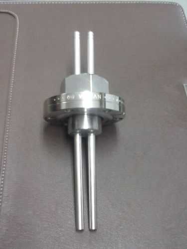 New Varian Fluid  Feedthrough with 2 3/4&#034; ConFlat Flange Free Shipping