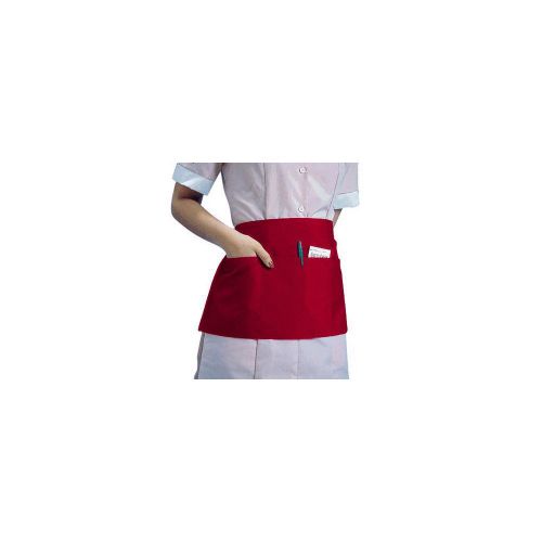 Choice Red Front of the House Waist Apron I?‰aA&#034; 24&#034;L x 12&#034;W