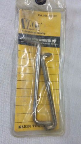 KLEIN VACO 210122  #1 and #2 PHILLIPS &amp; Straight OFFSET SCREWDRIVER Set