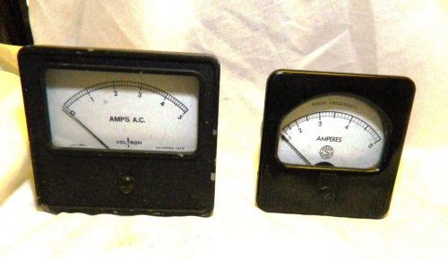 Vintage amp meters, 0-5 amps, rf for sale