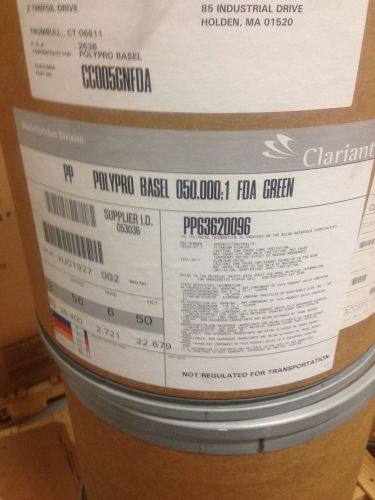 Clariant. Fda Green For Poly Pro 50 Lb Barrel Sealed