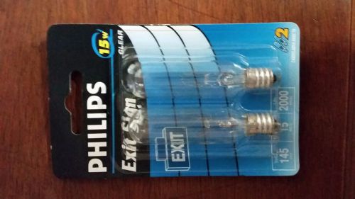 Philips Exit Sign clear 15 watt Bulb (2 pack)