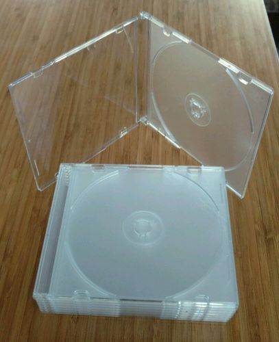 7 New Slim Jewell DVD/CD Clear Cases - Holds 1 Disc