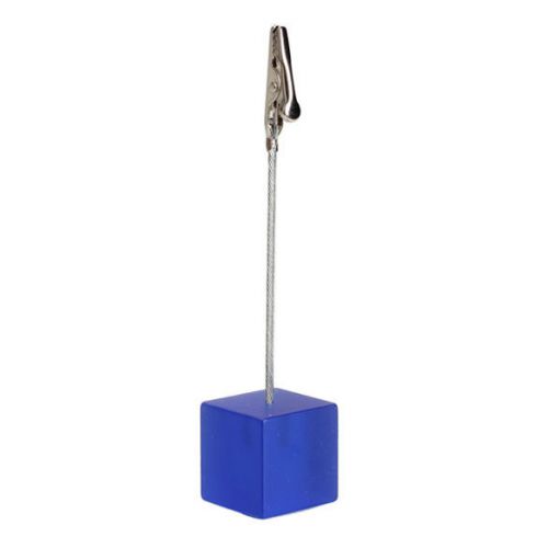 Hot  cube wire resin base photo holder card note memo clip display gift blue for sale