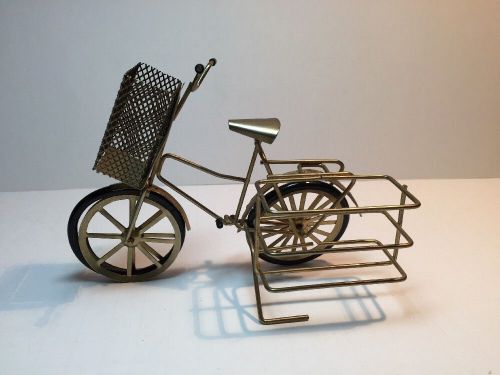 Wire Brass Bicycle for Desk -  Business Card Holder For Desk