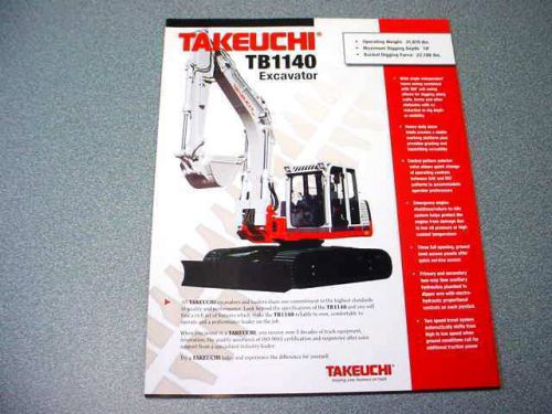Takeuchi TB1140 Excavator Brochure