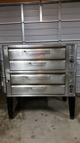Blodgett double stack 961 stone deck oven pizza baking ovens natural gas tested for sale