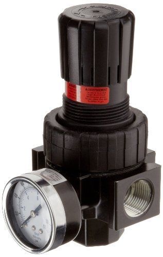 Parker 07R318AC Regulator, Relieving Type, 2-125 psi Pressure Range, Gauge, 90