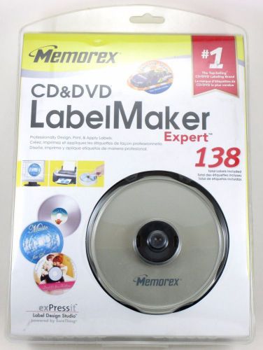 Memorex CD DVD Disk Label Maker 138 Labels Brand New