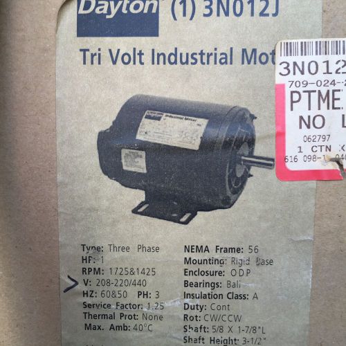 Dayton 3PH Industrial Motor 1 HP
