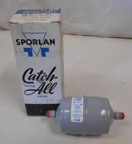 Sporlan Catch-All Filter-Drier 1/4&#034; ODF Solder w/9 cu.in Desiccant C-082-S NIB n